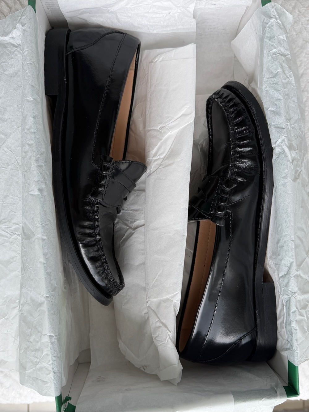 J. Crew Black Winona Penny Loafers